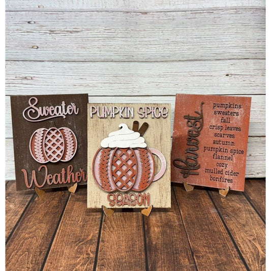 Sweater Trio Sign - 3PC Set