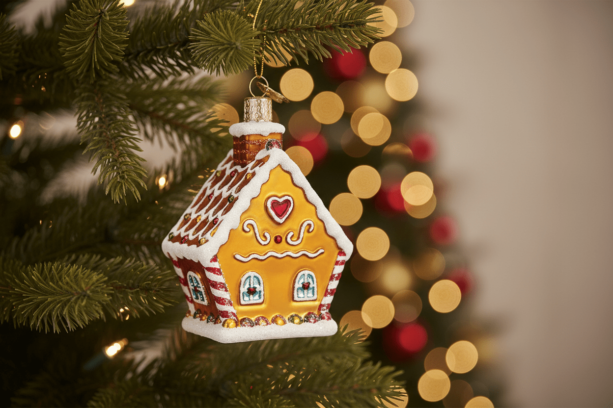 Sweet Gingerbread Cottage Ornament - Nifty Decor & More