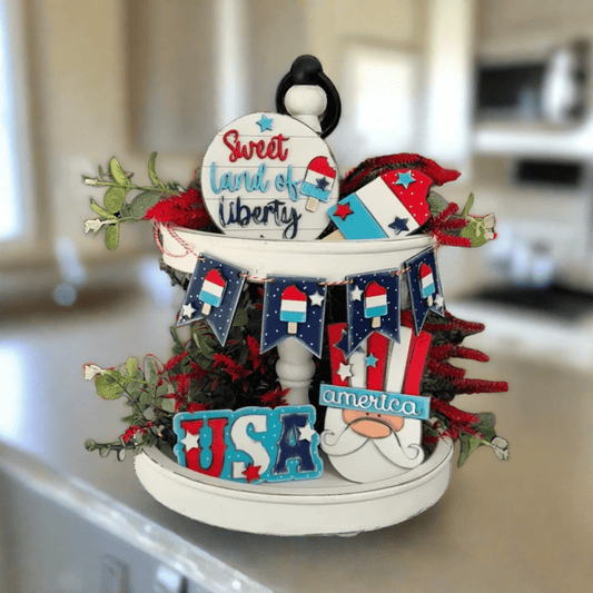 Sweet Land of Liberty Tiered Tray Tiered Tray