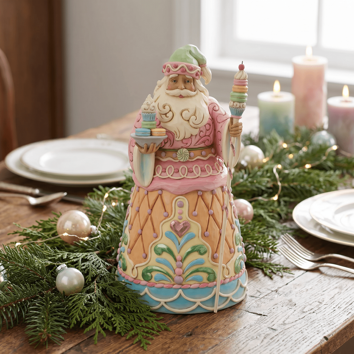Sweets Santa Macaron Staff Fig - Nifty Decor & More