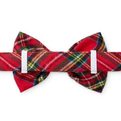 Tartan Plaid Flannel Holiday Dog Bow Tie - Nifty Decor & More