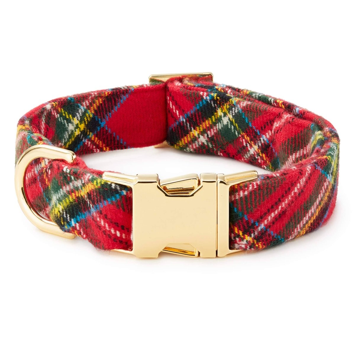 Tartan Plaid Flannel Holiday Dog Collar - Nifty Decor & More