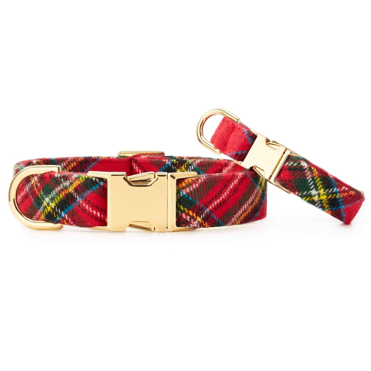 Tartan Plaid Flannel Holiday Dog Collar - Nifty Decor & More