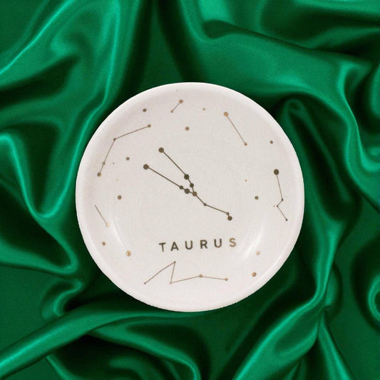 Taurus Zodiac Jewelry Dish - (Apr 20 - May 20) Ring Dishes & Trays
