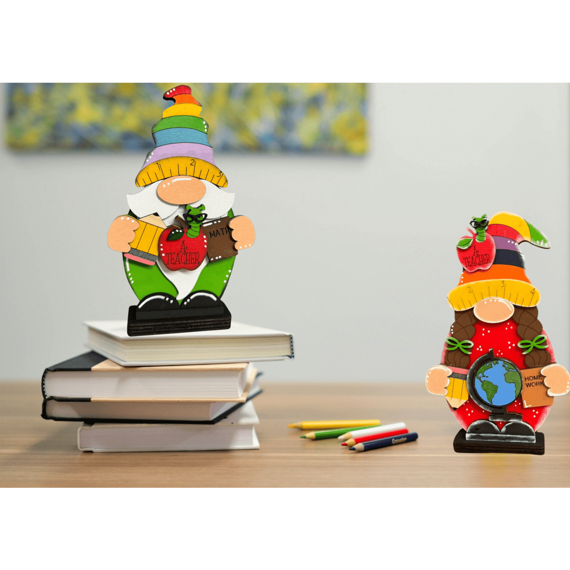 Teacher Gnome Decor Classroom Gnome Gift for Teacher Back to School Decor - Nifty Decor & More