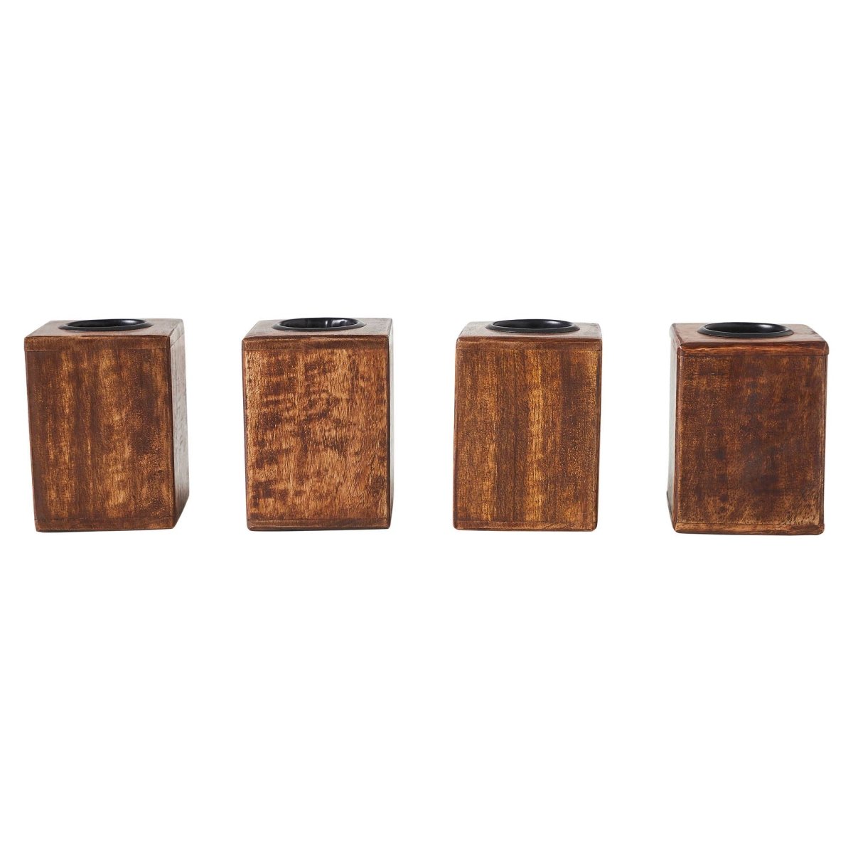 Tealight Holders NOEL Cube Set of 4 4x3x3 - Nifty Decor & More