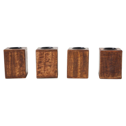 Tealight Holders NOEL Cube Set of 4 4x3x3 - Nifty Decor & More