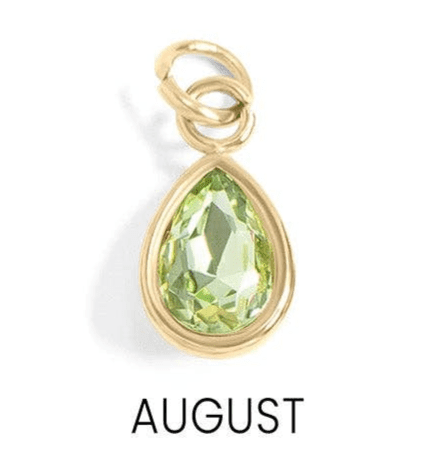 Teardrop Birthstone Charm, 18K Gold PVD Elegant Pendant, Personalized Mother’s Day Gift for Her, Jewelry Gift - Nifty Decor & More