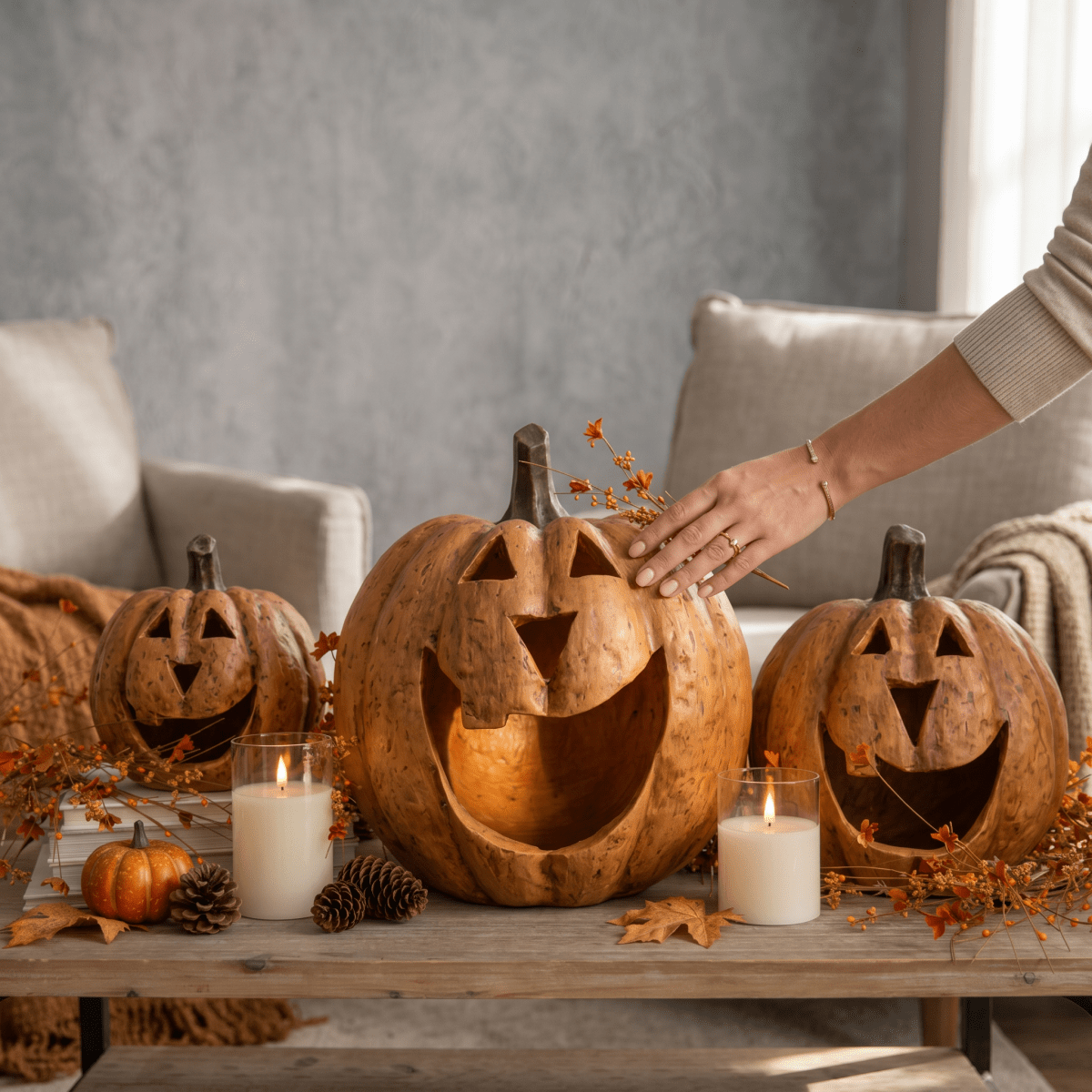 Terracotta Big Mouth Pumpkin - Nifty Decor & More