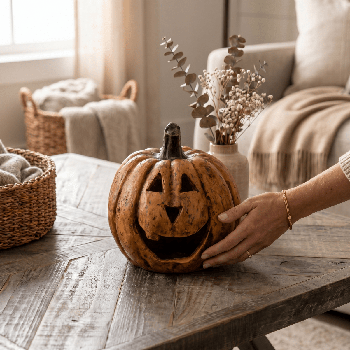 Terracotta Big Mouth Pumpkin - Nifty Decor & More