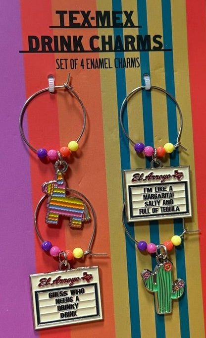 Tex - Mex Drink charms - Set of Four - Nifty Decor & More