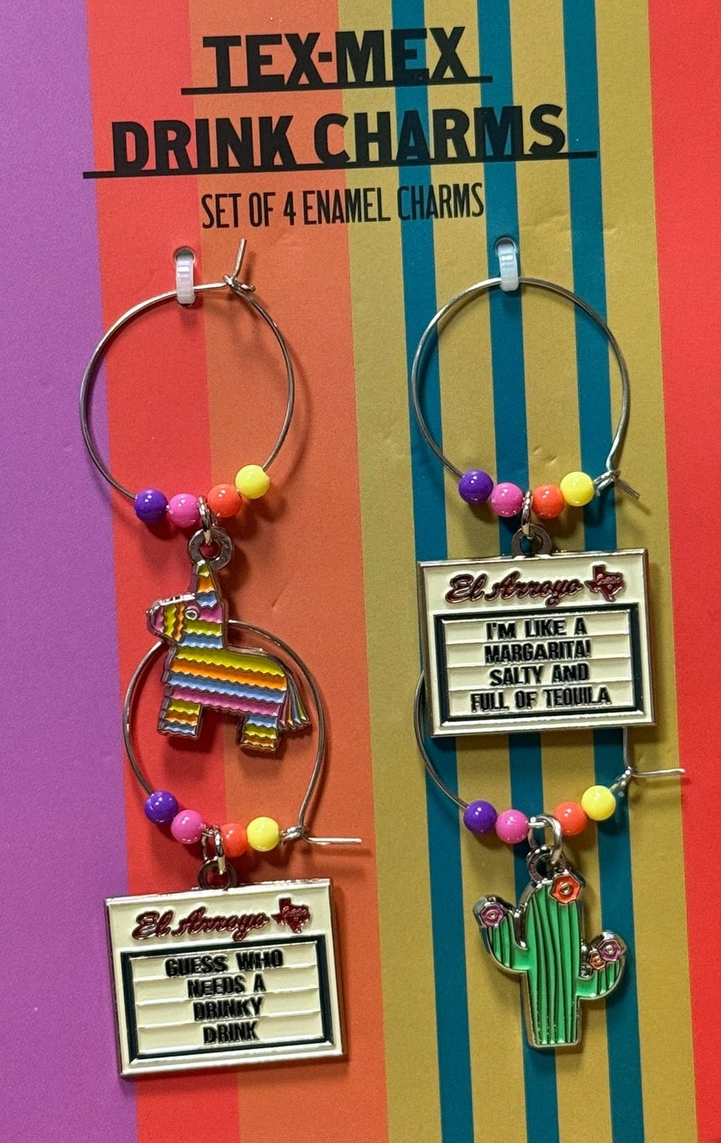 Tex - Mex Drink charms - Set of Four - Nifty Decor & More