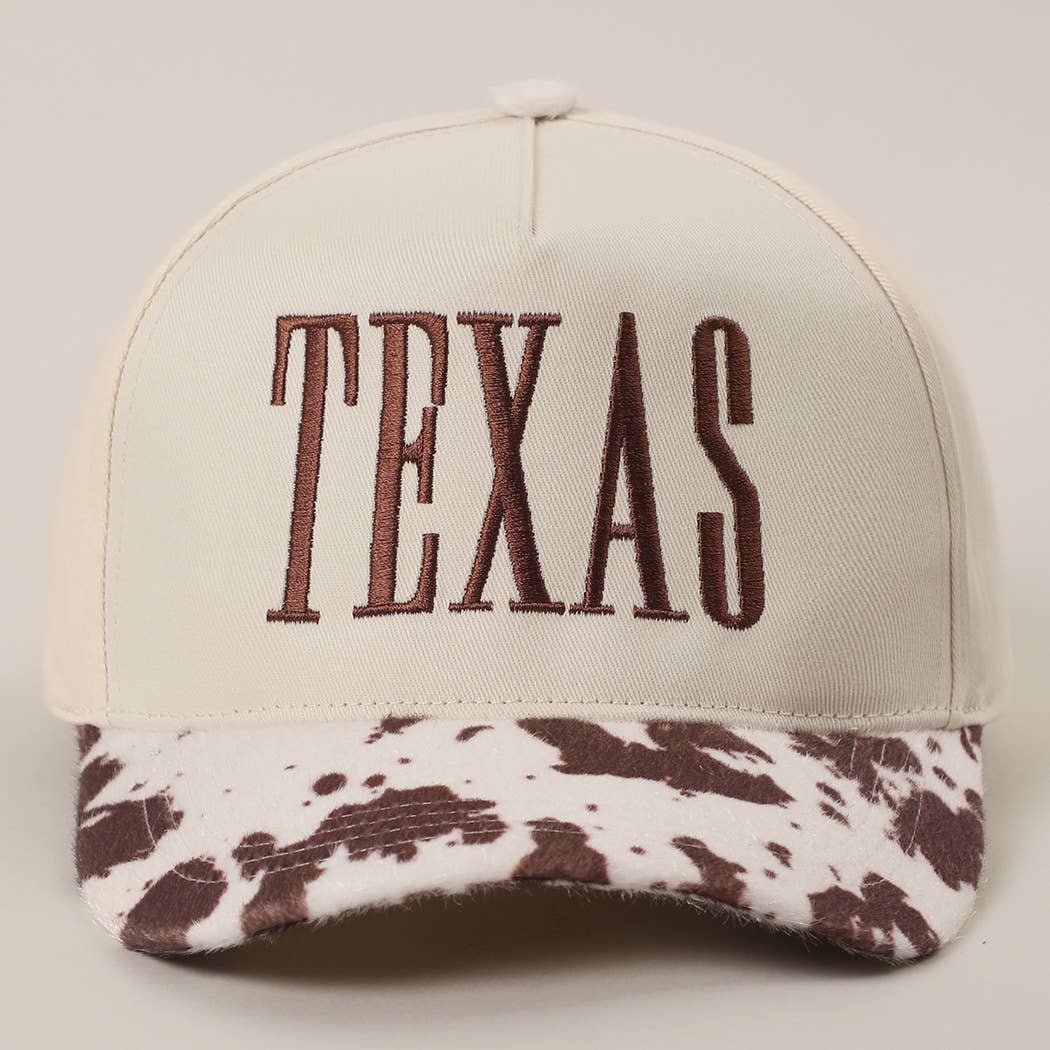 TEXAS Embroidered Animal Print Trucker Hat Texas Hat BROBR One Size