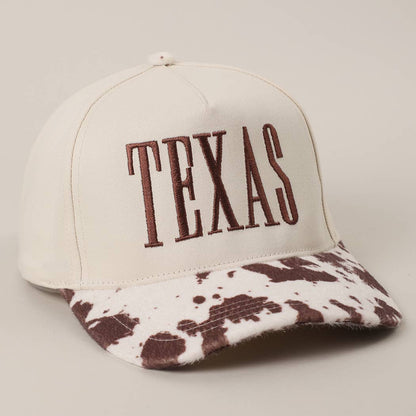TEXAS Embroidered Animal Print Trucker Hat - Nifty Decor & More