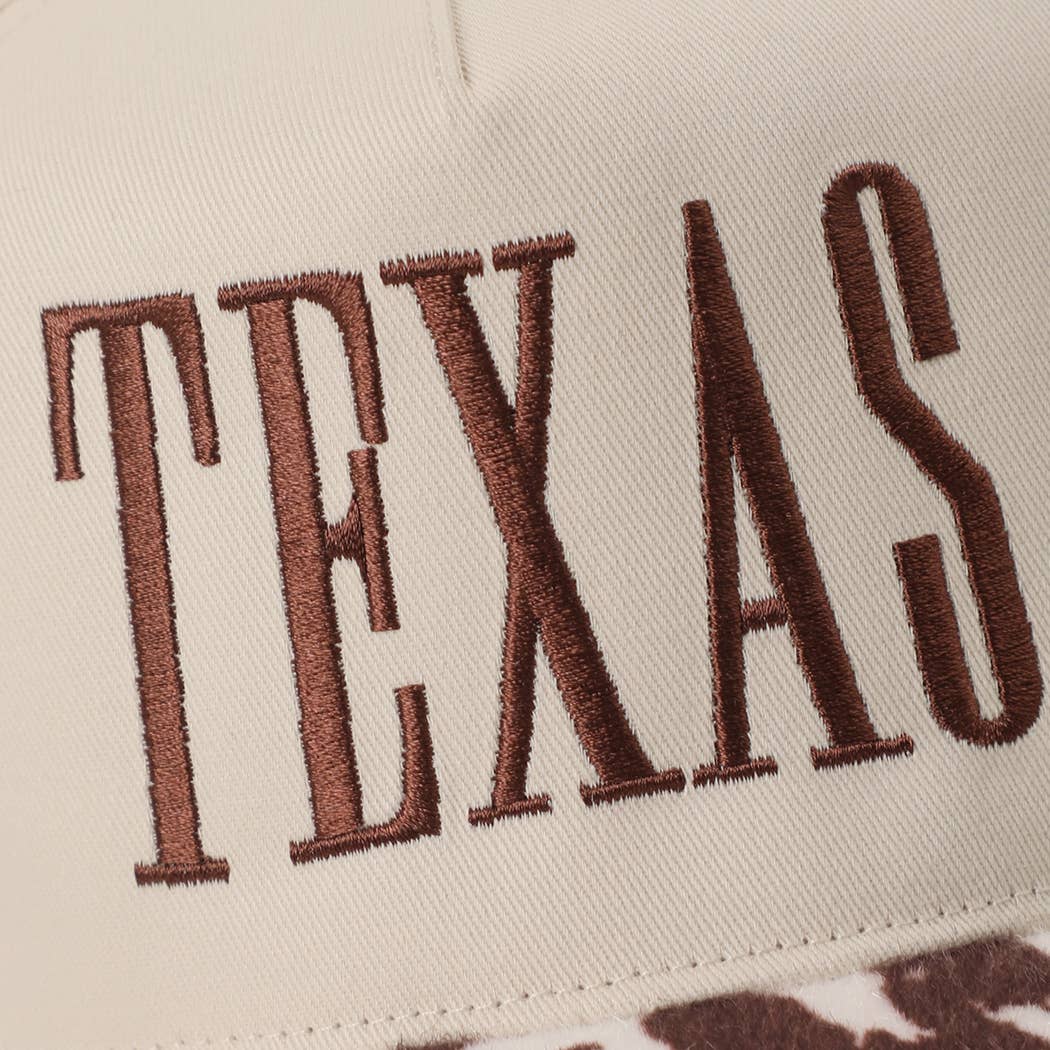 TEXAS Embroidered Animal Print Trucker Hat - Nifty Decor & More