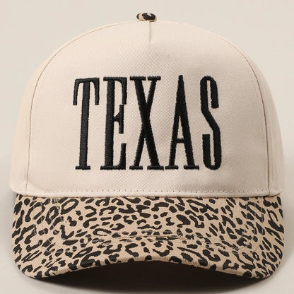TEXAS Embroidery Leopard Two - Tone Trucker Hat, Chic Cowgirl Vibes for Everyday Wear, Ideal Gift for Texas Lovers & Fashionistas - Nifty Decor & More
