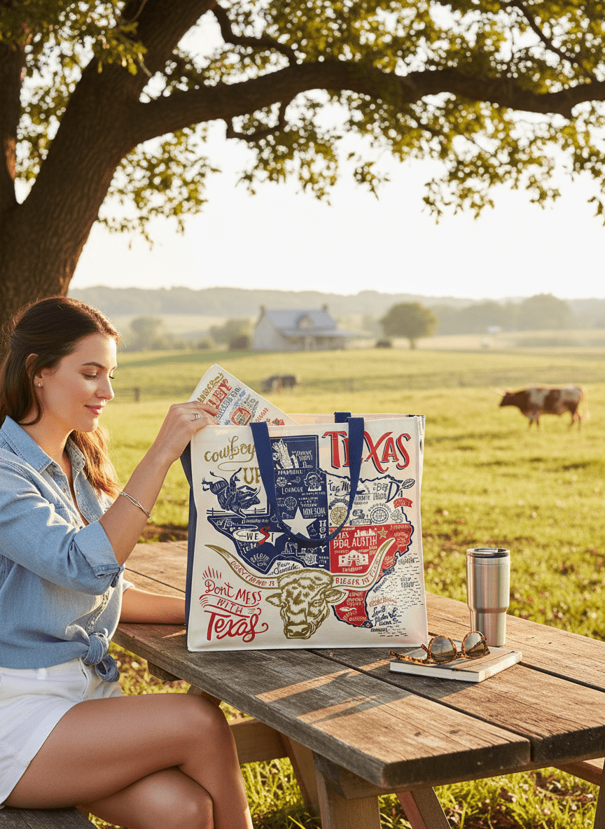 Texas Market Tote - Nifty Decor & More