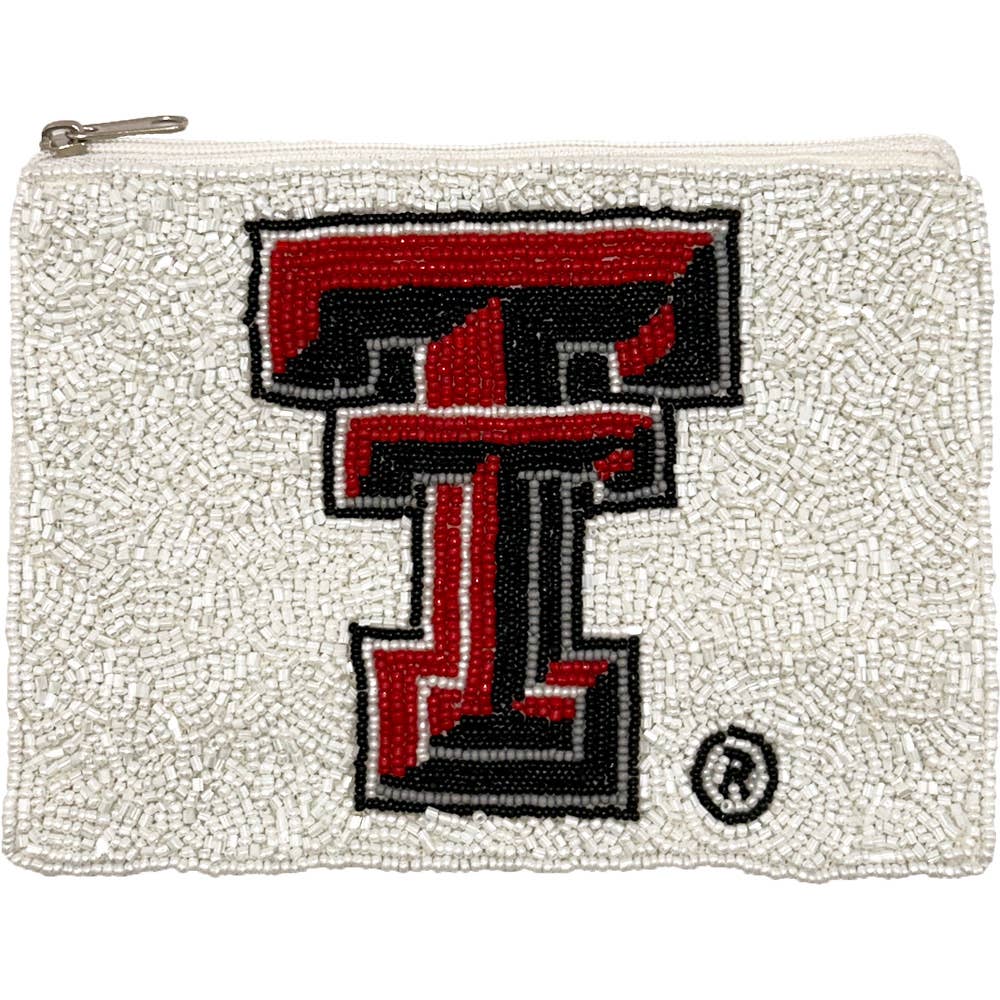 Texas Tech Double T Beaded Pouch | Red Raider Gameday Gear - Nifty Decor & More