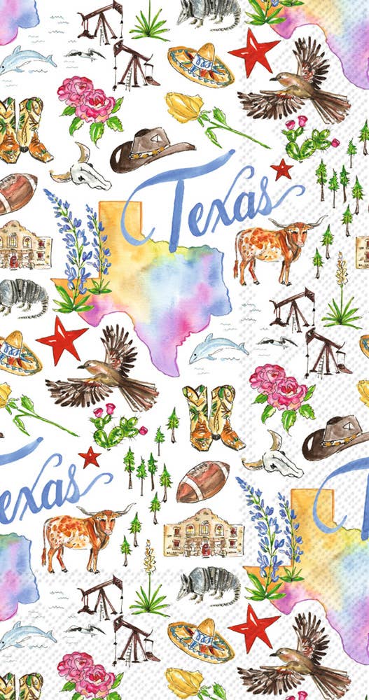 Texas TX State Paper Guest Towels 16 count Collection Cocktail Napkins