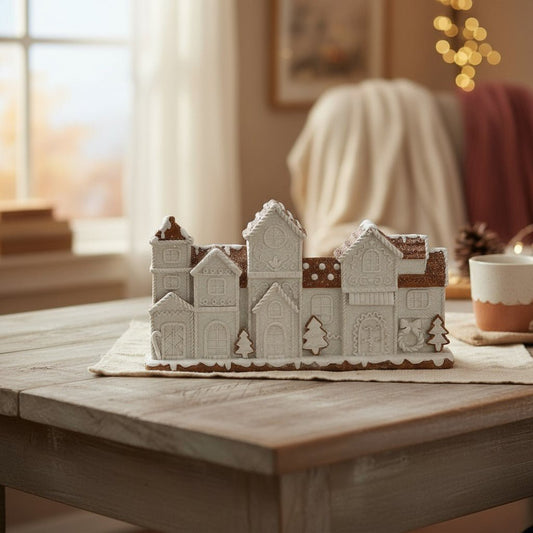 The Gerson Company 12"L Resin Holiday Gingerbread House Christmas Collectible