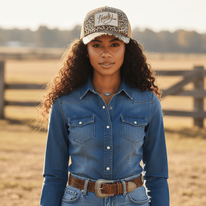 The "Howdy" Patterned Brim Trucker - Nifty Decor & More