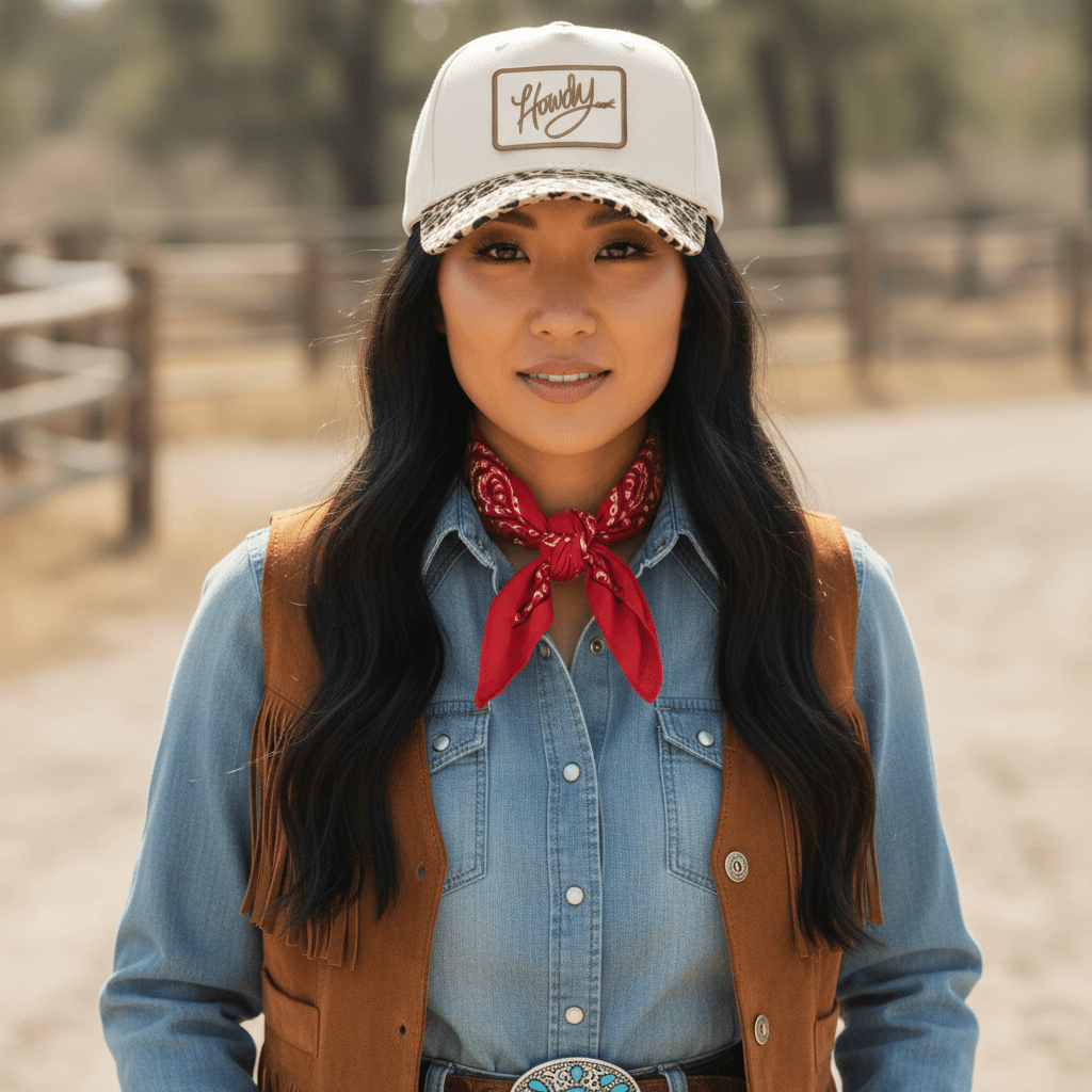 The "Howdy" Patterned Brim Trucker - Nifty Decor & More
