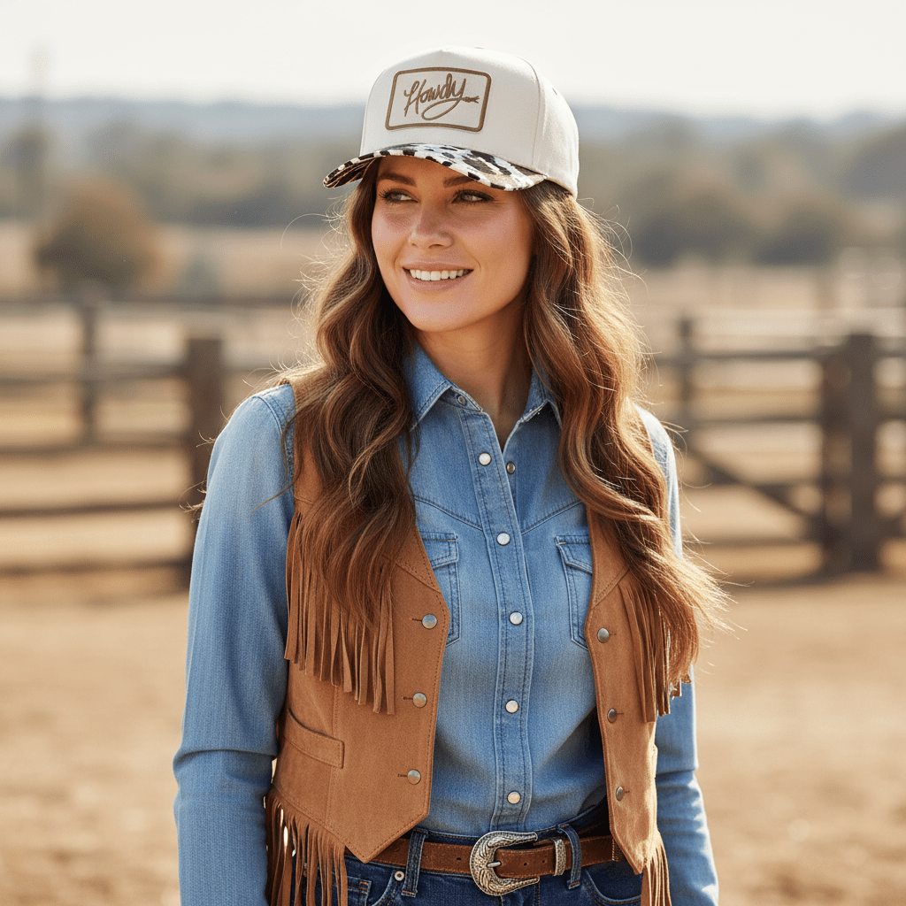 The "Howdy" Patterned Brim Trucker - Nifty Decor & More