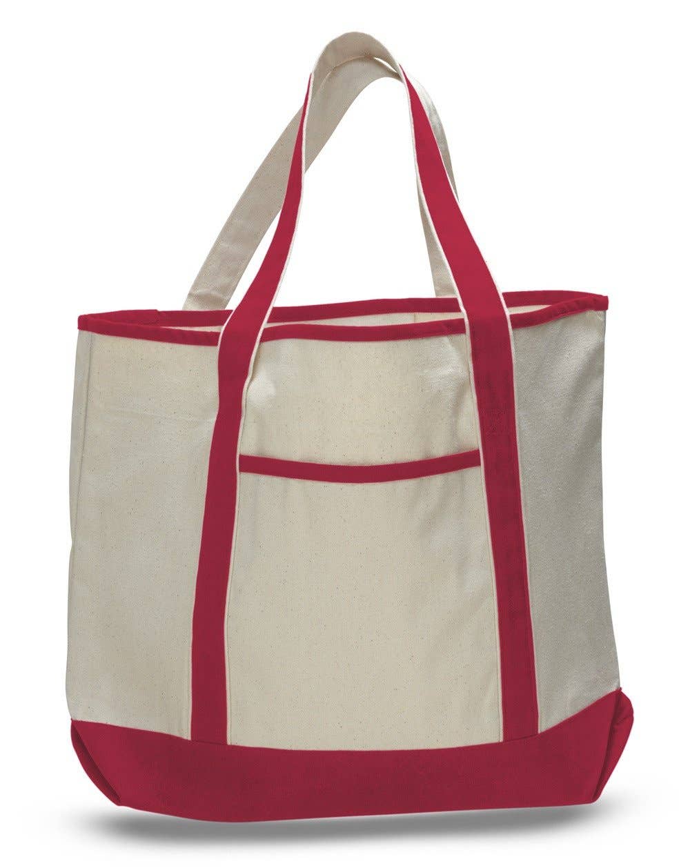 The Jumbo Deluxe Canvas Utility Tote - Heavyweight Zippered Travel & Market Bag - Nifty Decor & More