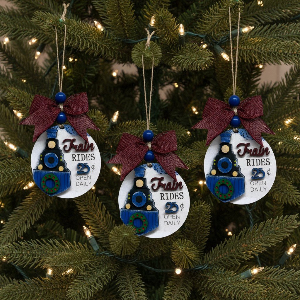 Train Rides Christmas Ornament Christmas Ornament