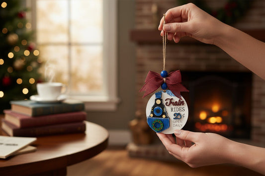 Train Rides Christmas Ornament Christmas Ornament