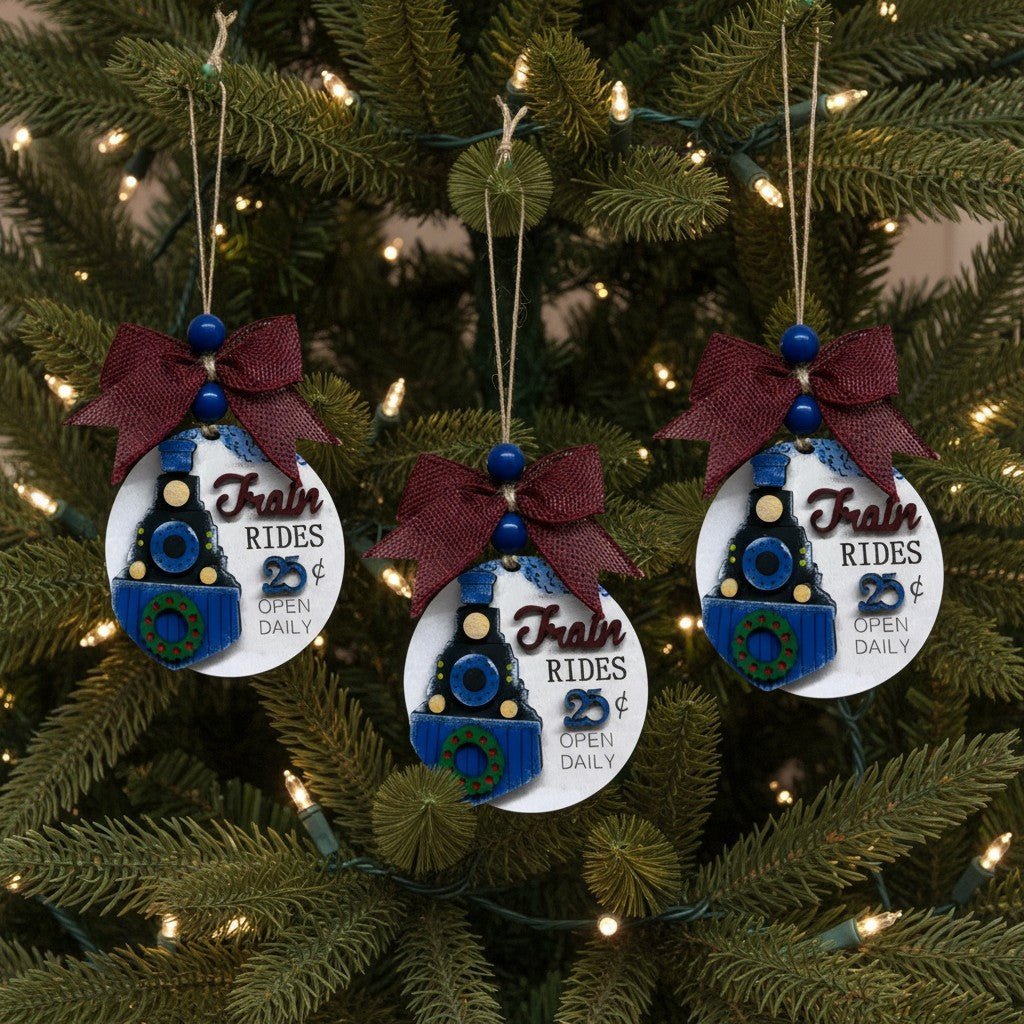 Train Rides Christmas Ornament - Nifty Decor & More
