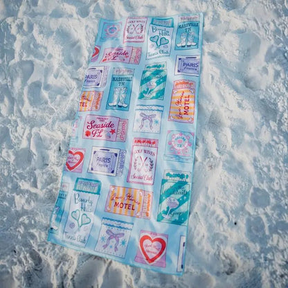 Traveling Matchbook Beach Towel - Nifty Decor & More