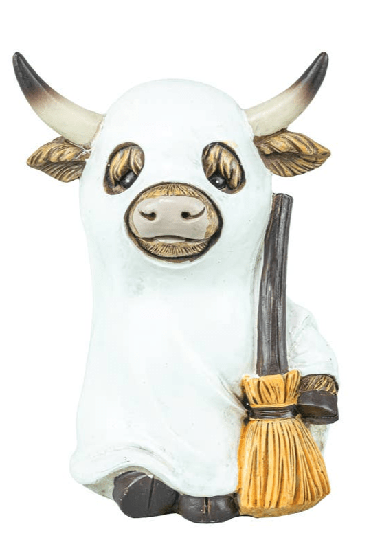 Trick or Treater Highland Cows animal figurine Ghost