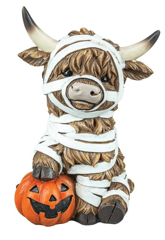 Trick or Treater Highland Cows animal figurine Mummy