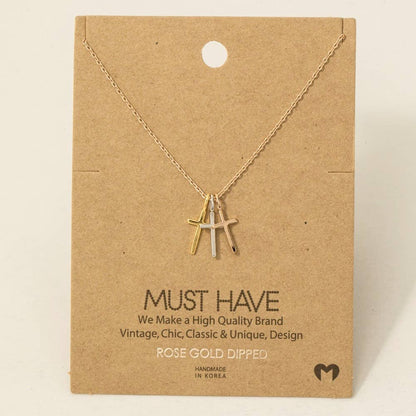 Triple Cross Pendant Necklace Faith Necklace