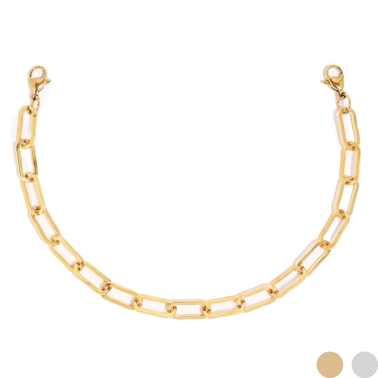 Trucker Hat Chain: 18K Gold PVD Stainless Steel Paperclip - Nifty Decor & More