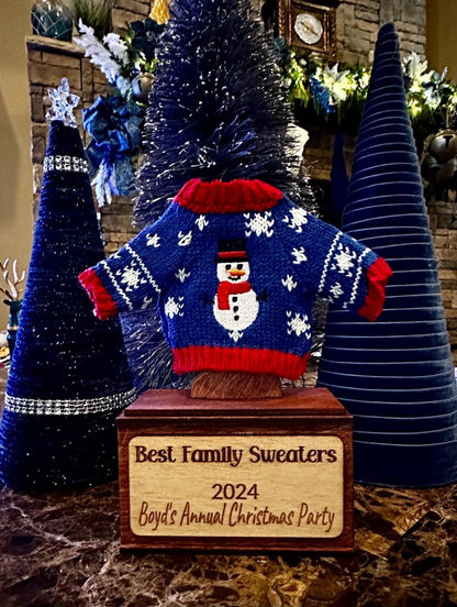 Ugly Sweater Christmas Party Trophy - Nifty Decor & More