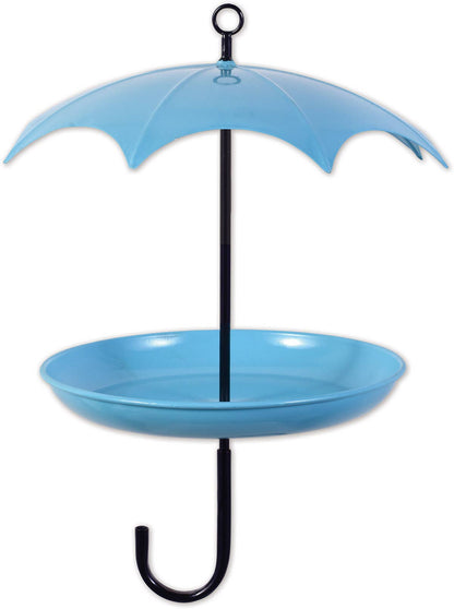 Umbrella Bird Feeder, Unique Wildlife Feeder for Outdoor Garden Decor, Perfect Mother’s Day Gift for Bird Lovers Blue