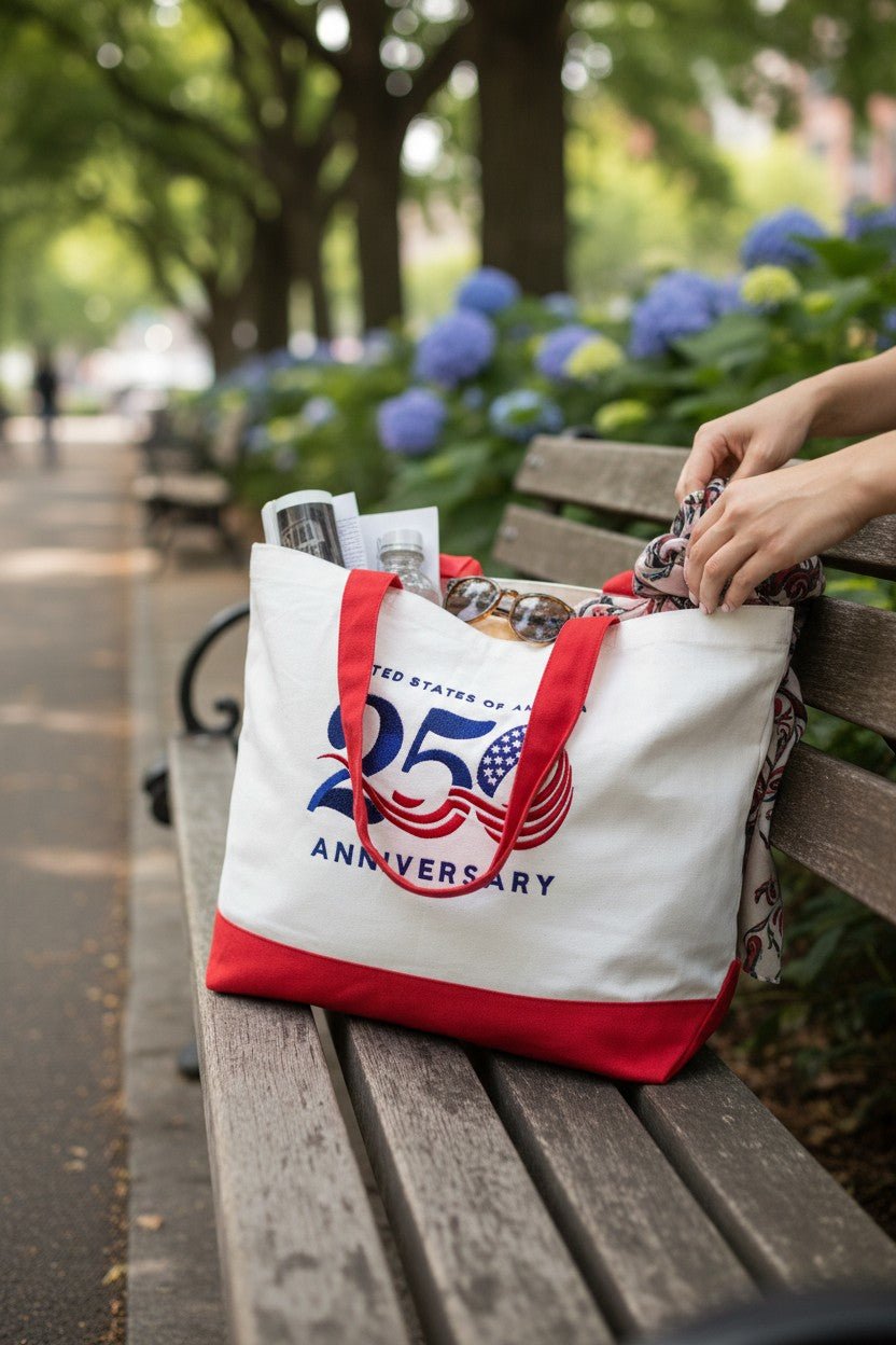 USA 250th Anniversary Semiquincentennial Custom Embroidered Design - Nifty Decor & More