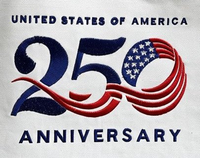 USA 250th Anniversary Semiquincentennial Custom Embroidered Design - Nifty Decor & More
