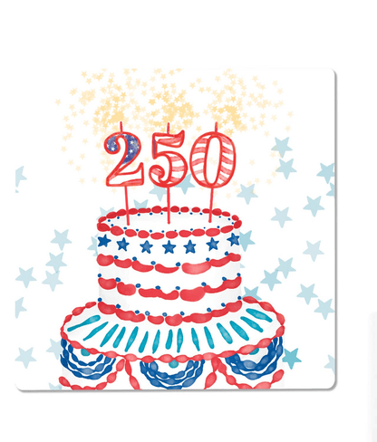 USA 250th Semiquincentennial 4" Square Ceramic Coasters - Nifty Decor & More