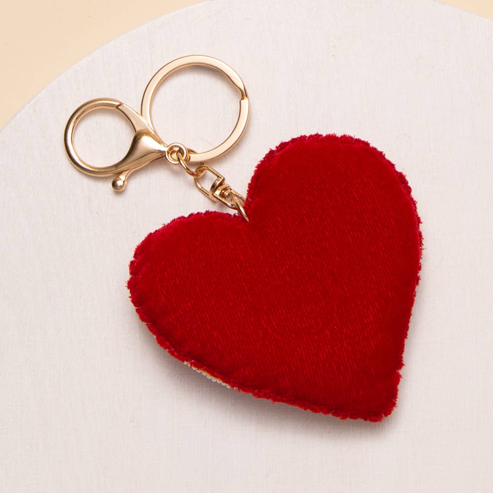 USA Flag Themed Star Sequins Bead Embellished Keychain - Nifty Decor & More