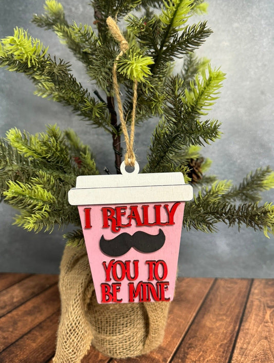 Valentine Latte Cup Ornament Gift Card Holder - Nifty Decor & More