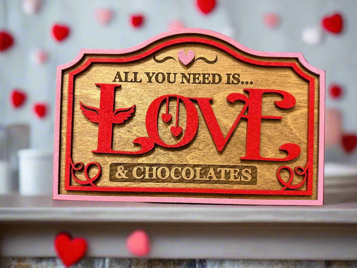 Valentine Sign Shelf Sitters - Nifty Decor & More