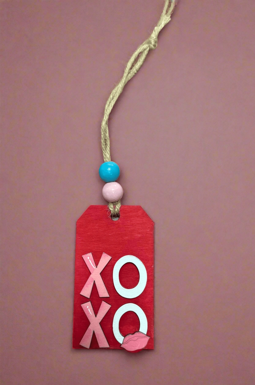 Valentine Tag Ornaments XOXO