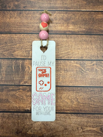 Valentine's Day Bookmarks Valentine Gift You've Got Game