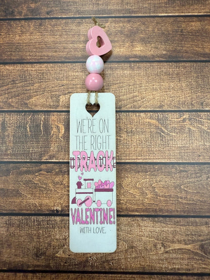 Valentine's Day Bookmarks Valentine Gift Track