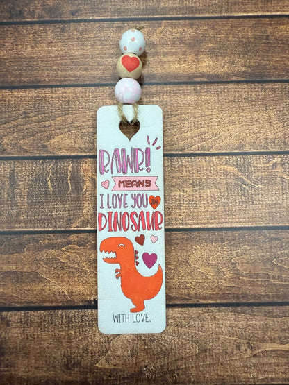 Valentine's Day Bookmarks Valentine Gift Rawr