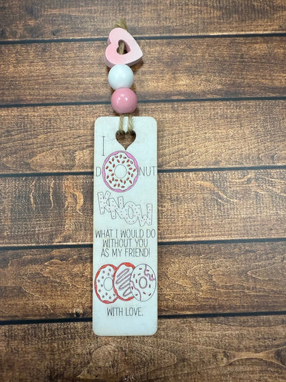 Valentine's Day Bookmarks Valentine Gift Donut