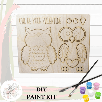 Valentine's Day Paint Kit Valentine Paint Kit Owl